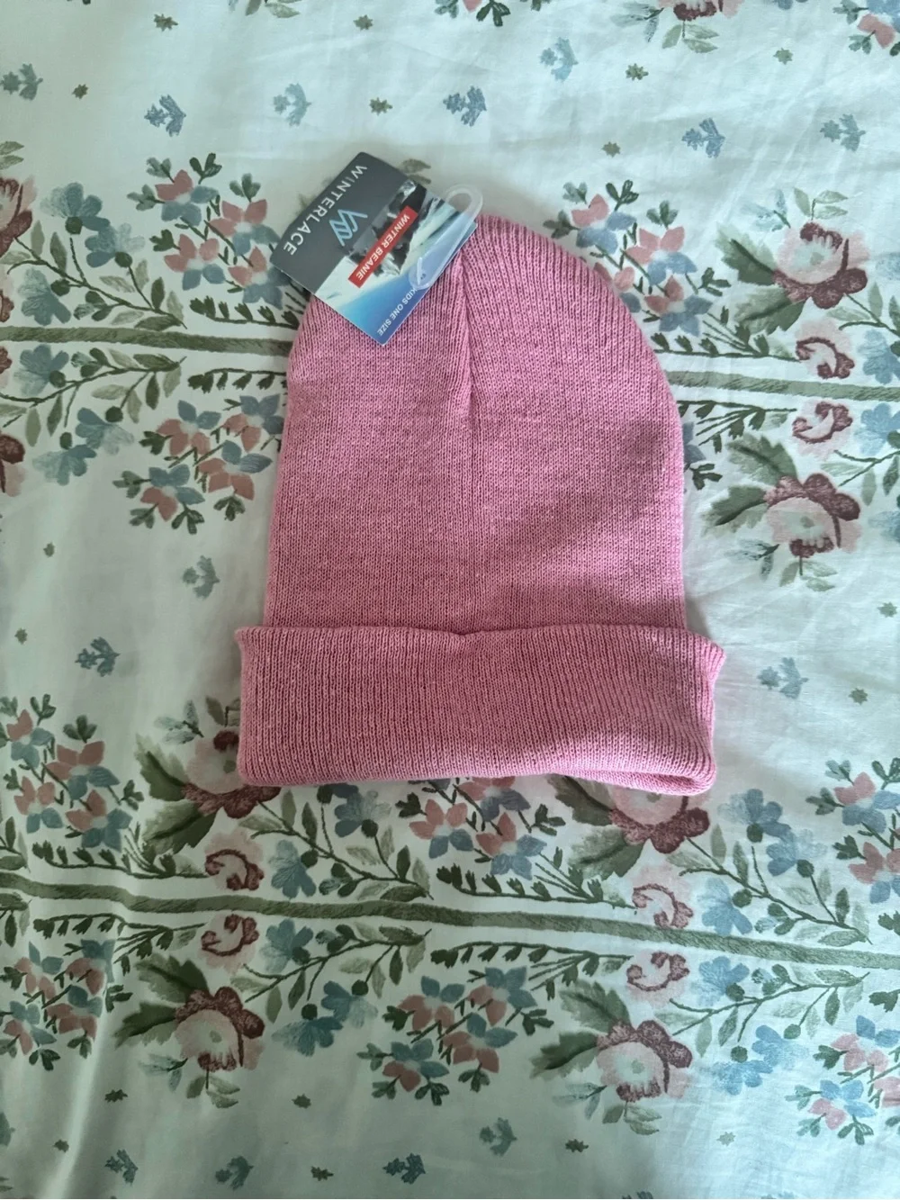 Kids Pink Knit Beanie Hat -